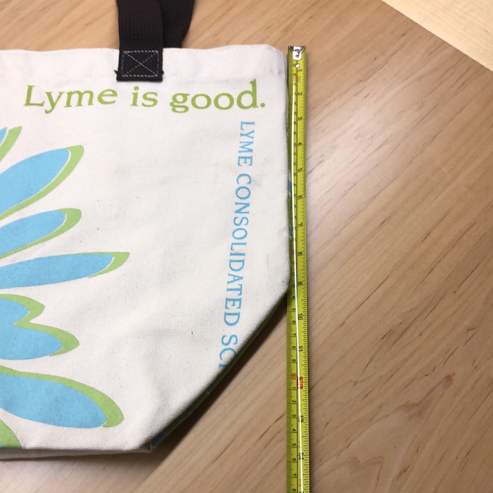 Lyme Consolidated School “Lyme is good” 100% Organic Cotton Sewn in USA Tote Bag - Picture 9 of 10